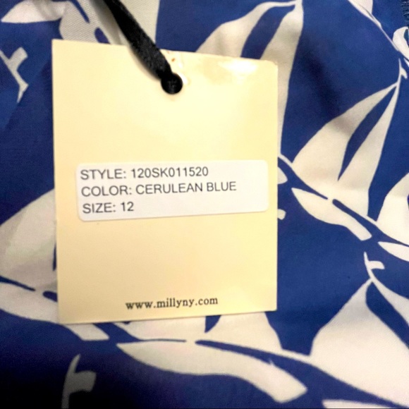 $375 MILLY Sailboat Print Dress NWT Blue & White size 12 ULTRA RARE - Picture 5 of 9